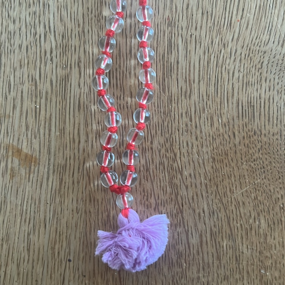 Matta glass bead long necklace